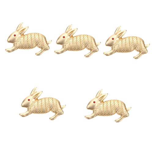 Ipetboom 5 Stück Kaninchen Brosche für Damen Anstecknadel Feinem Metall Sicherer Verschluss zu Ostern Geburtstagen oder Besonderen Anlässen Niedliches Tierdesign für Kleidung Accessoires von Ipetboom