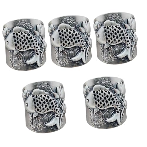 Ipetboom 5 Stück Lotus Ring für Frauen Verstellbarer Öffnungsring Retro Finger Schmuck Eleganter Silberring für Hochzeiten Partys und Alltag Hochwertige Verarbeitung und Langlebiges von Ipetboom