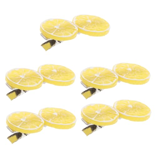 Ipetboom 5 Stück Obst Haarspange Zitronen Haarspangen Für Damen Flache Acetat Haarspangen Mit Starkem Griff Modische Haaraccessoires Für Party Und Alltag Mit Einzigartigem Design von Ipetboom