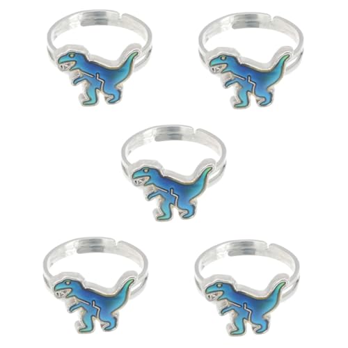 Ipetboom 5 Stück Stimmungsringe für Verstellbare Farbwechselnde Ringe für Partys Besondere Anlässe Praktisch Langlebig Leicht für Frauen von Ipetboom