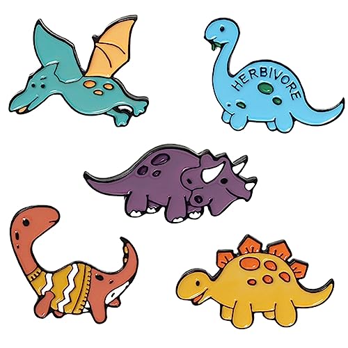 Ipetboom 5 Stück Teiliges Broschen Set Niedliche Emaille Anstecker für Frauen Tierische Abzeichen für Kleidung Dekoration für Rucksäcke Hüte Partys von Ipetboom