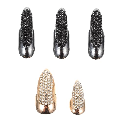 Ipetboom 5stücke Fingergelenk Strass Ringe Mode Zubehör Handgelenk Ringe Punk Style Schmuck Fingerringe von Ipetboom