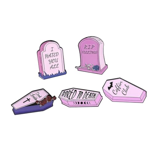 Ipetboom 5 Stück Teiliges Gedenk Metallbroschen in Rosa Langlebige Legierte Anstecknadeln Einfache Modische Kleidungspins für Hosen Röcke Pullover Praktische DIY Accessoires Glatte von Ipetboom