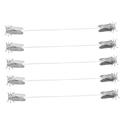 Ipetboom 5 Stück Teiliges Insekten-broschen Niedlicher Zikaden-anhänger Lange Kettenbrosche mit Quaste Vielseitige Tierbrosche als Schalverschluss und Reversnadel für Damen und Herren von Ipetboom