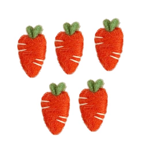 Ipetboom 5 Stück Teiliges Karotten Broschen Filz Niedliche Anstecknadeln zur Kleidung Dekoration für Mädchen Vielseitige Corsage Orange für Kleider Taschen und Hüte von Ipetboom