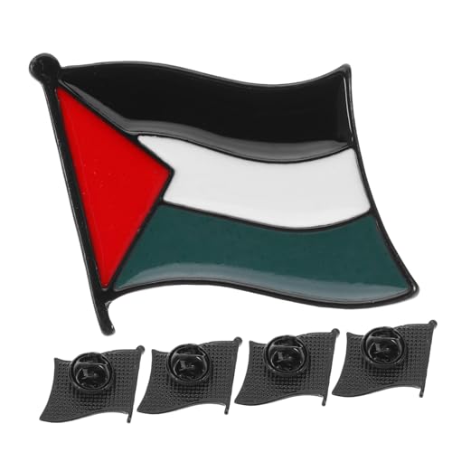 Ipetboom 5 Stück Teiliges Palästina Flaggen Anstecknadel Set aus Robustem Zinklegierung Leicht und Angenehm Vielseitig für Kleidung Rucksäcke und Accessoires Dekorative Pins für Alltag und von Ipetboom