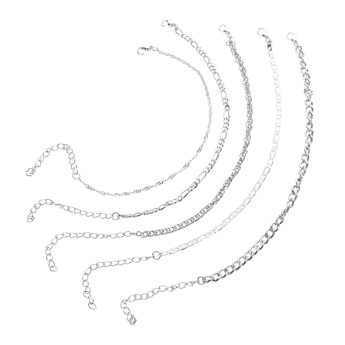 Ipetboom 5 Stück Verstellbare Metall Fußkettchen Damen Sommerliche Strand Fußkette Modisch Langlebig für Festivals Alltag Schmuck von Ipetboom