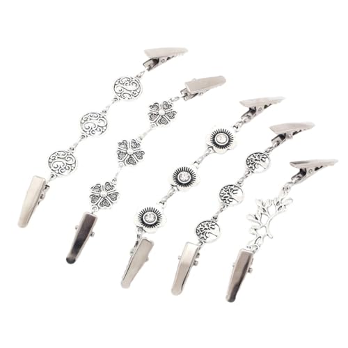 Ipetboom 5 Stück Vintage Cardigan Clips Silber Retro Pullover Clip Spange für Kleidung Einfache Anbringung Vielseitig für Schals Umhänge und Strickjacken Stilvolle Damen Accessoires von Ipetboom