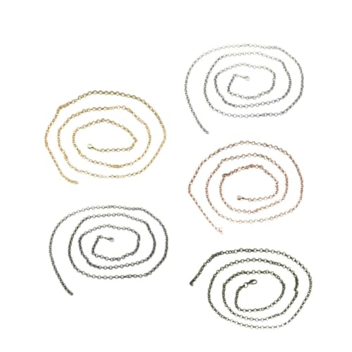 Ipetboom 5 Stück Vintage Halskette Teiliges Bronze Taschenuhr Kette Dekorative Schmuckstücke für DIY Projekte für Frauen Männer mit Robustem Verschluss Feiner Verarbeitung von Ipetboom