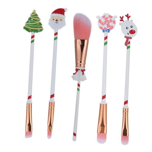 Ipetboom 5stücke Kosmetikpinselset Mit Tasche Make-up-bürstenhalter Foundationpinsel Augenpinsel Rougepinsel Für Teenager-mädchen von Ipetboom