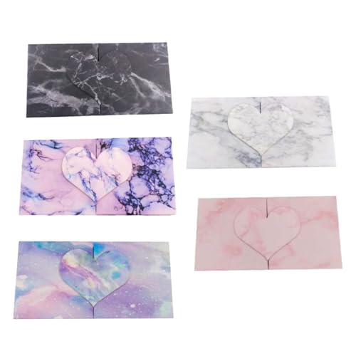 Ipetboom 5 Stück Wimpernaufbewahrungsboxen Herzform Wiederverwendbar aus Papier für Falsche Wimpern für Aufbewahrung und Organisation von Wimpern von Ipetboom