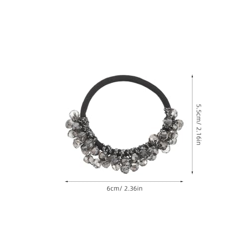 Ipetboom 5 Stück elastische Haarbänder mit Kristallen: Glitzernde Haaraccessoires für Pferdeschwänze – Elastische Bänder mit Strasssteinen für Mädchen – Boho-Haargummi-Armband von Ipetboom