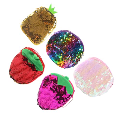 Ipetboom 5 Stück wechselt die Tasche Beutel Work Bag Shopping Bag gotbbag einkauftasche schlüsseltäschchen Shopper Bag Brieftasche mit Pailletten kleine Geldbörse Pailletten Geldbörse von Ipetboom