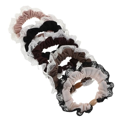Ipetboom 5 Teiliges Haargummi Aus Spitze Elastische Haargummis Pferdeschwanzhalter Dekorative Ballettbänder Aus Weichem Stoff Für Und Mädchen von Ipetboom