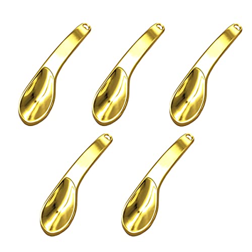 Ipetboom 5stücke Goldener Löffel Aus Zinklegierung Für Augencreme Und Make-up-zubehör Hautpflege-tool Langlebig Und Umweltfreundlich von Ipetboom