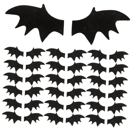 Ipetboom 50 Stück Fledermausflügel Dekoration aus Filz für DIY Halloween Haarspange Schuh Kleidung Zubehör Schwarzes Weiches Vliesstoff-material für Party Bastelbedarf und Kostüme Ipetboom 50 Stück Fledermausflügel Dekoration aus Filz für DIY Halloween Haarspange Schuh Kleidung Zubehör Schwarzes Weiches Vliesstoff-material für Party Bastelbedarf und Kostüme von Ipetboom