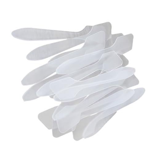 Ipetboom 50 Stück Kosmetik Spatel Kunststoff Löffel Transparent Make Up Spachtel für Gesichtscreme Maske DIY Beauty Tool für Hautpflege und Sampling von Ipetboom