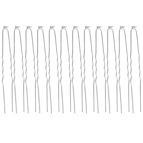 Ipetboom 50 Stück U-förmige Haarnadeln, Ballett-Bobby-U-Styling-Nadeln für Hochsteckfrisuren für Frauen und Mädchen, dickes, dünnes, langes, lockiges Haar, Silber, 6 mm von Ipetboom