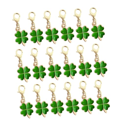 Ipetboom 50 Stück Vierblättriger Kleeblatt schlüsselanhänger aus Robustem Metall Modischer Glücksbringer anhänger für Geldbörsen Rucksäcke Taschen Langlebiges Elegantes Charms Schlüssel von Ipetboom