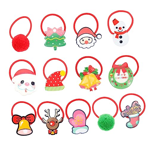 Ipetboom 50stücke Haarseil Mit Weihnachtsmann-haarring Weihnachtshaargummis Haarring Im Weihnachtsdesign Haarschmuck Für Mädchen Langlebig Und Praktisch Für Alltag Und Festivals von Ipetboom