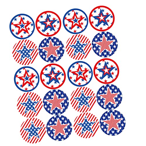 Ipetboom 500stücke Bunte Siegeletiketten Selbstklebende Runde Aufkleber Im Sterndesign Diy-taschendekoraufkleber Geschenkverpackungsaufkleber Für Amerikanischen Unabhängigkeitstag von Ipetboom