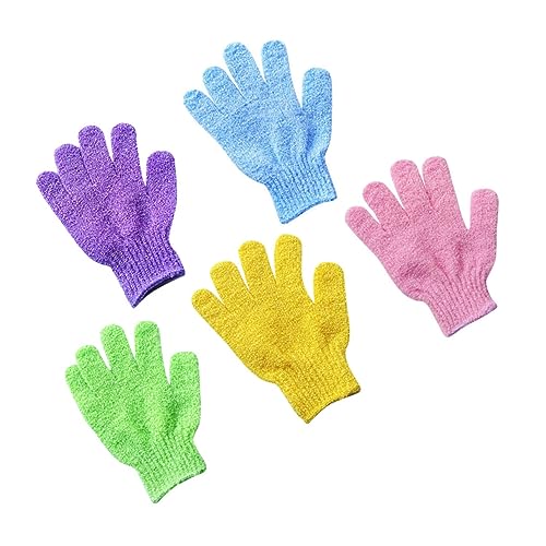 Ipetboom 5paare Peeling-handschuhe Aus Badehandschuh Mit Fingerform Körperpeeling-handschuh Für Dusche Sauna Und Baden Geeignet Für Männer Und Frauen von Ipetboom