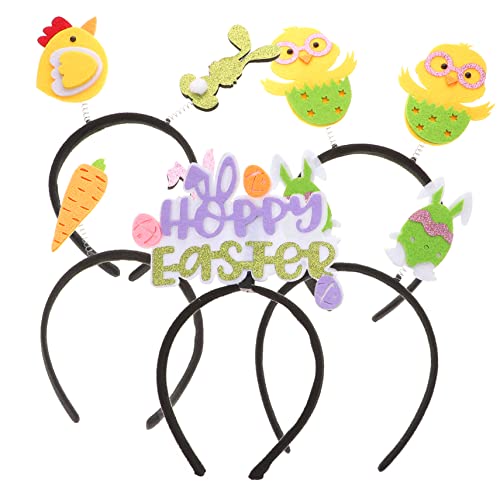 Ipetboom 5stücke Teiliges Ostern Haarband Für Junge Mädchen Lustige Karotten Und Hasenohren Haarschmuck Für Festlichkeiten Party-accessoires Für Geburtstagsfeiern Und Osterfeiern von Ipetboom