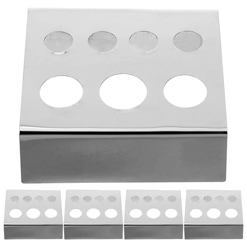Ipetboom 5stücke Edelstahl Tattoo Farbe Tassen Mit Löchern Praktische Pigment Organizer Für Professionelle Tätowierer Robustes Und Langlebiges Design Für Optimale Farborganisation von Ipetboom