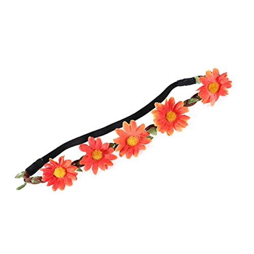 Ipetboom Haarkranz 5St Blumengirlande Blumenhaarkranz Sonnenblumen-Stirnbänder für Mädchen Haargummi Haarband Haarschmuck mit Blumen Blumenkranz Gänseblümchen Krone Haarteil Fräulein von Ipetboom