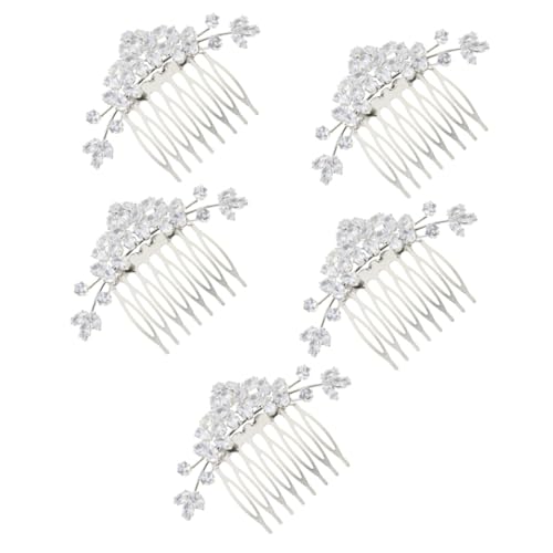 Ipetboom 5St Kamm dekorative Haarkämme Haarperlen Haar Strass Tiara Haarblumen für Frauen Hochzeit Braut Haarschmuck Hochzeit Strasssteine Haarteil schmücken Kopfbedeckung Brautjungfer von Ipetboom