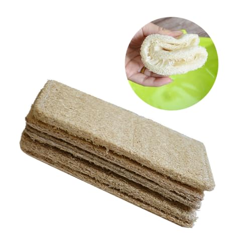 Ipetboom Duschschwamm Peeling 5 Stück Luffa-bürste Handtuch Erweiterbar Natürlich für Zuhause Wohnheim Reisen von Ipetboom