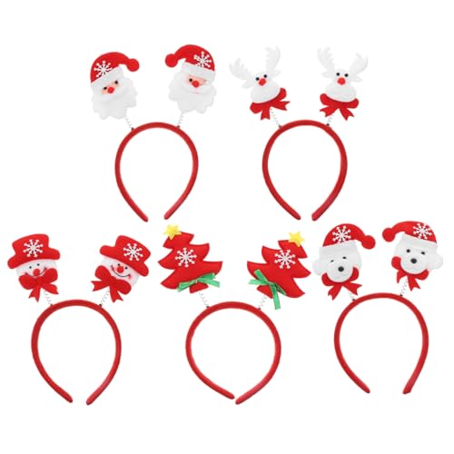 Ipetboom Kinder-Tiara 5St Weihnachtsstirnband Schneemann-Kostüm weihnachtsboppers stirnband christmas haarreif christmas headband Geschenk Haargummi Party-Kopfschmuck Party-Haare Kind von Ipetboom