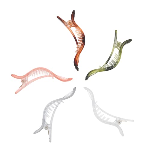 Ipetboom 5stücke Mädchen Nicht-slip Große Haar Klaue Clips Alligator Haar Clips Styling Zubehör Aus Acryl Für Verschiedene Frisuren von Ipetboom