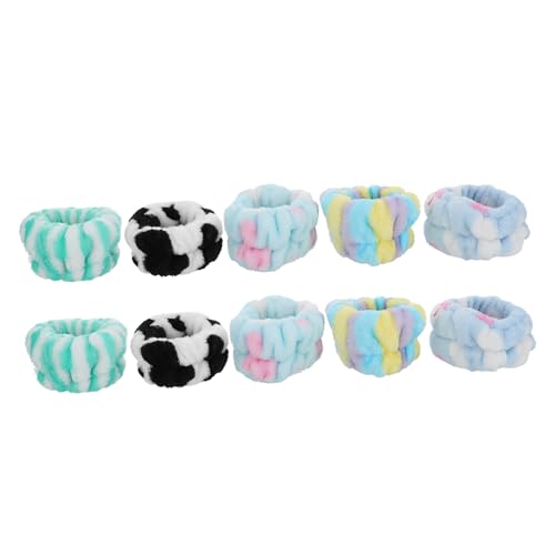 Ipetboom 5paare Ultraweiche Handgelenkbänder Praktische Und Bequeme Gesichtswäsche Armbänder Für Und Spa Zufällige Farben Für Und Mädchen von Ipetboom