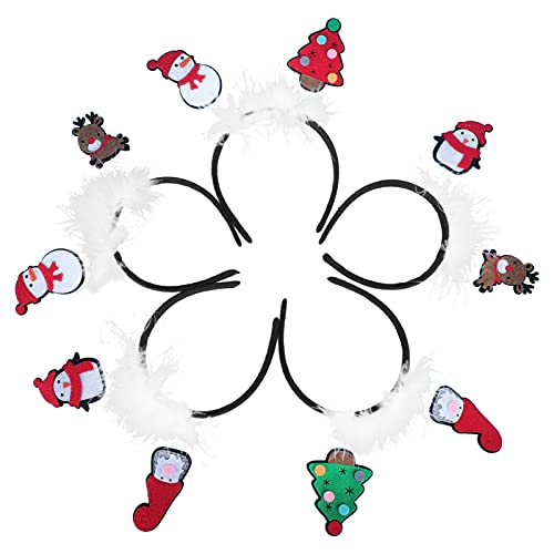 Ipetboom 5stücke Weihnachts-haarreifen Kreative Festival-stirnbänder Für Partys Dekorative Headdresses Mit Niedlichen Motiven Für Festlichkeiten Und Feiern von Ipetboom