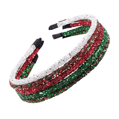 Ipetboom 5st Weihnachten-glitter-stirnband Bands Funkeln Haarband Stirnbänder Für Damen Männer Stirnband Weihnachtsstirnbänder Stirnband Mit Clips Hautpflege-stirnband Weihnachtsdeko Harz von Ipetboom