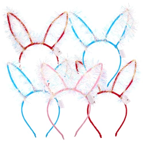 Ipetboom 5stücke Leuchtende Kaninchenohr-haarreifen Für Party Cosplay Dekorative Haarbänder Mit Hasenohren-design in Gemischten Farben von Ipetboom