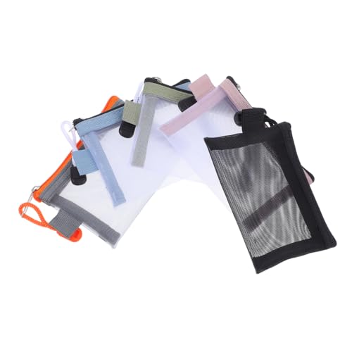 Ipetboom 5stücke Mini-netztaschen Mit Reißverschluss Kompakte Reisebeutel Kosmetik-aufbewahrungsbeutel Kleine Make-up-Taschen Für Damen von Ipetboom