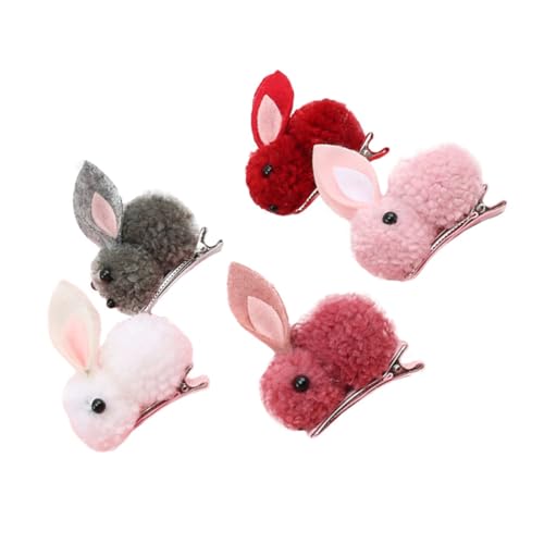 Ipetboom 5stücke Plüsch Haarklammer Mit Kaninchen-motiv Haarspangen Für Ostern Party Haar-accessoires Schlichtes Design Für Mädchen Und Frauen Langlebiges Material von Ipetboom