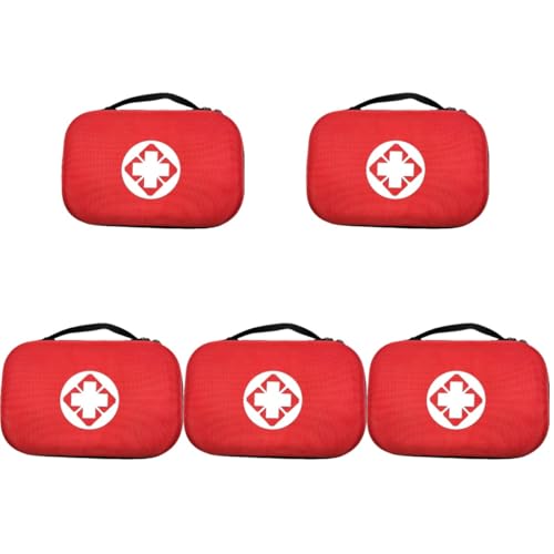 Ipetboom 5stücke Portable Erste-Hilfe-Tasche Für Camping Und Outdoor-aktivitäten Medizinischer Organizer Große Kapazität Und Staubgeschützt Für Notfälle von Ipetboom