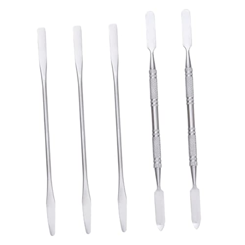 Ipetboom 5stücke Maniküre-spatel Mit Griff Nailart-spatel Mischen Werkzeug Für Lidschatten Grundierung Hautwachs Rührstab von Ipetboom