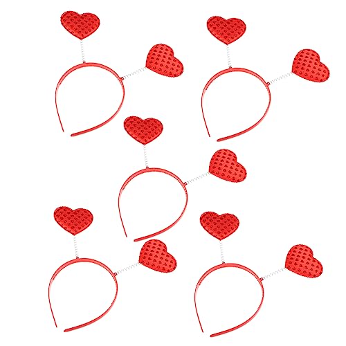 Ipetboom 5stücke Teiliges Liebe Herz Haarschmuck Kreative Haarreifen Für Neujahr Und Valentinstag Haaraccessoires Für Angenehm Zu Tragen Und Hautfreundlich von Ipetboom