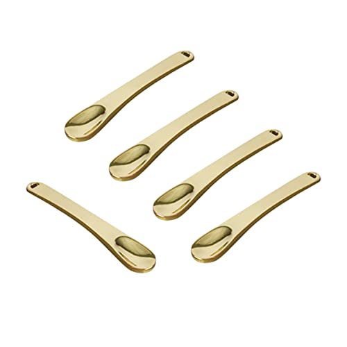 Ipetboom 5stücke Teiliges Set Mini Kosmetik Spatel Aus Metall Goldene Löffel Für Gesichtsmaske Lotion Und Creme Für Präzise Anwendung Und Hygienische Entnahme Von Beauty-produkten von Ipetboom