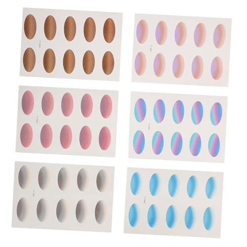 Ipetboom 6blätter Dekorativer Augen-make-up-aufkleber Wasserfest Und Schweißfest Mit Farbverlauf Für Mädchen Temporär Für Partys Festivals Und Besondere Anlässe von Ipetboom