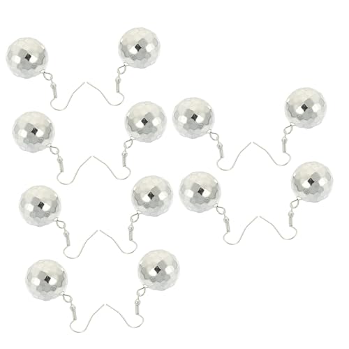 Ipetboom 6 Paare Disco Kugel Ohrringe Damen Ohrschmuck Spiegelkugel Design Party Schmuck Ohrhänger für Mädchen und Frauen von Ipetboom