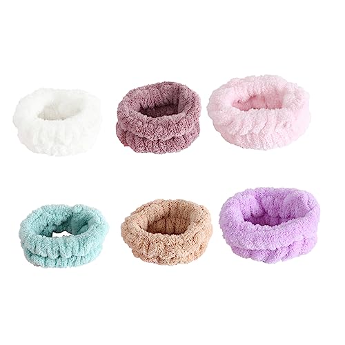 Ipetboom 6paare Korallenvlies Handgelenk Waschband Gesicht Waschen Saugfähigen Handgelenk Waschen Band Handtuch Für Reisen Outdoor Sport Yoga Schminken Hausarbeit Wiederverwendbar von Ipetboom