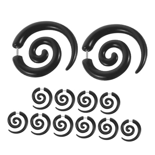 Ipetboom 6 Paare Spiralohrstecker aus Edelstahl Schnecken Design Asymmetrische Flügel Ohrdehner Hautfreundlich Poliert Langlebig Modische Fake Plugs für Damen und Herren Ipetboom 6 Paare Spiralohrstecker aus Edelstahl Schnecken Design Asymmetrische Flügel Ohrdehner Hautfreundlich Poliert Langlebig Modische Fake Plugs für Damen und Herren von Ipetboom