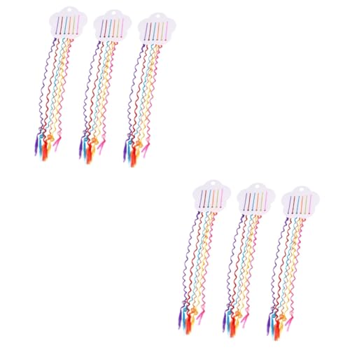 Ipetboom 6 Sätze gefälschtes Pferdeschwanz-Haarband Boho-Dekor Damen Perücken haarband set haarreifen set Haarspangen Haarnadel Frau Haarschmuck bunte dekoration für haargeflecht Markieren von Ipetboom