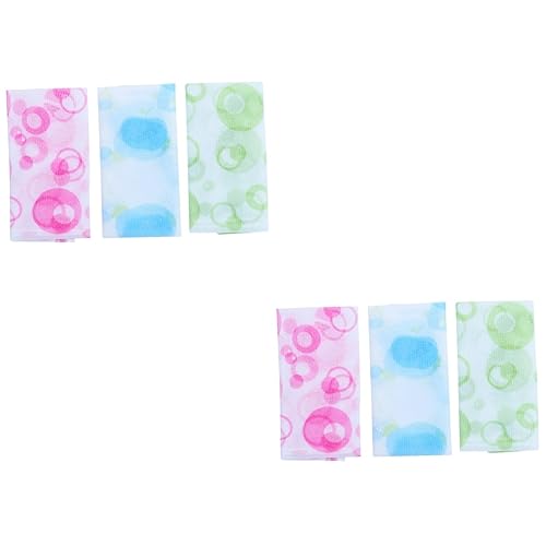 Ipetboom 2 Sets Badetuchstreifen Rückenwäscher Dusche Peeling-handtuch Weiches Nylon Grün Spa Zu Hause 3 Stück * 2 von Ipetboom