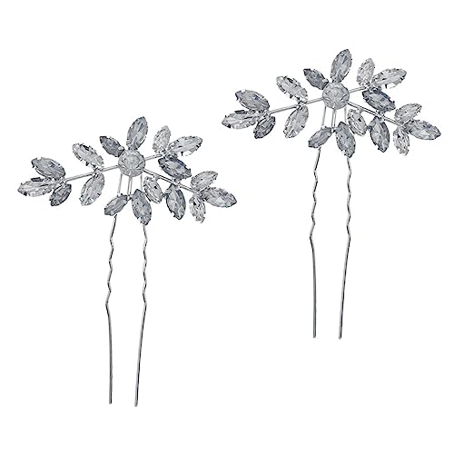 Ipetboom 6 Stk Strass-Haarnadel Haarklammern aus Metall Haarschmuck für Mädchen haar zubehör haircharm Tiara Haarspangen u form haar gabel zarter Haarstock Modellieren Kopfbedeckung Stift von Ipetboom